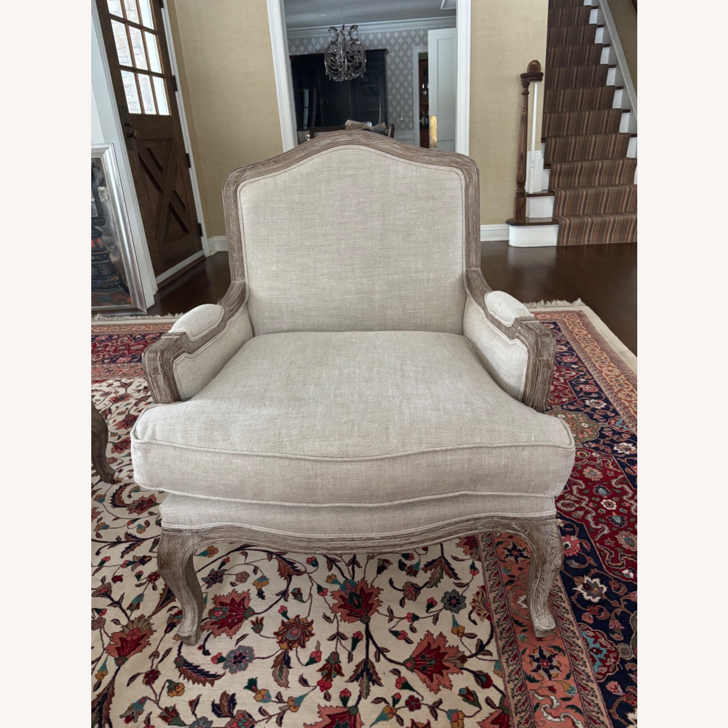 Restoration Hardware Natural Wood Armchair - image-4