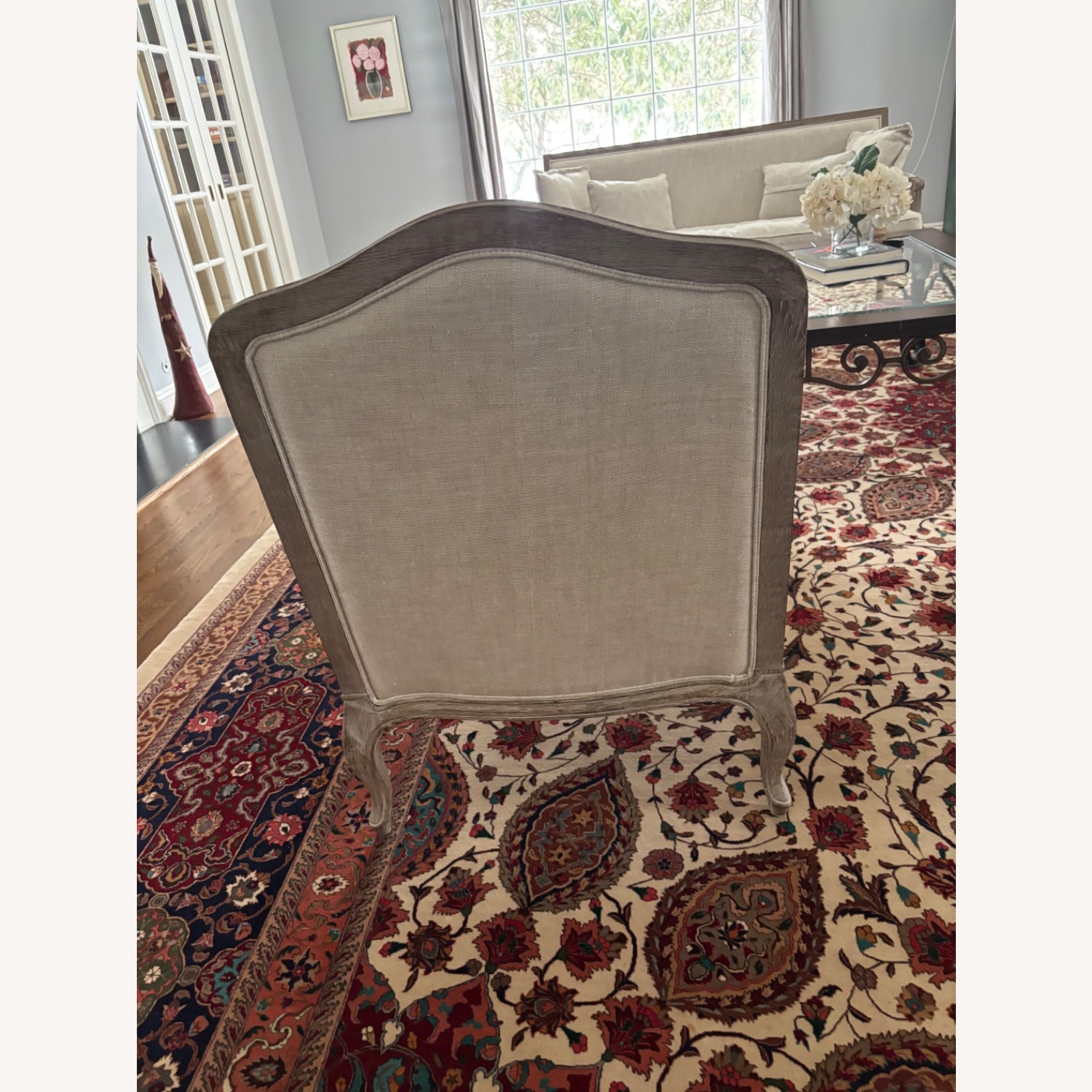 Restoration Hardware Natural Wood Armchair - image-3