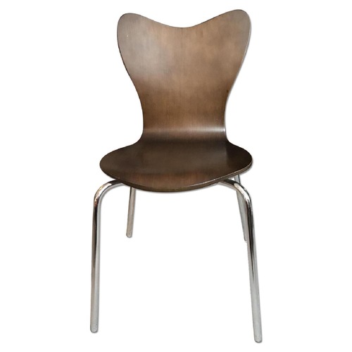 Used West Elm Dark Brown Bentwood Scoop Back Chair  for sale on AptDeco