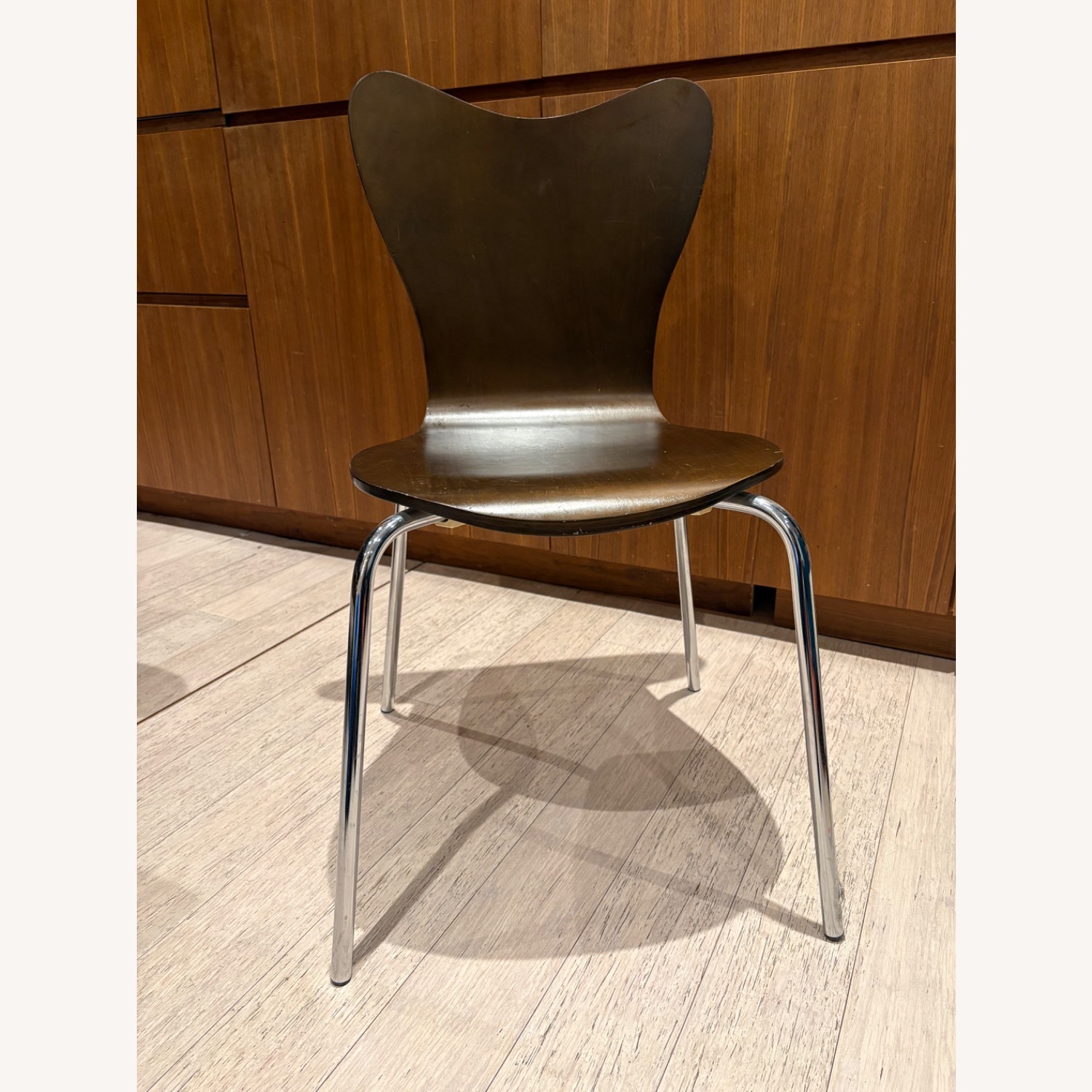 West Elm Dark Brown Bentwood Scoop Back Chair  - image-4