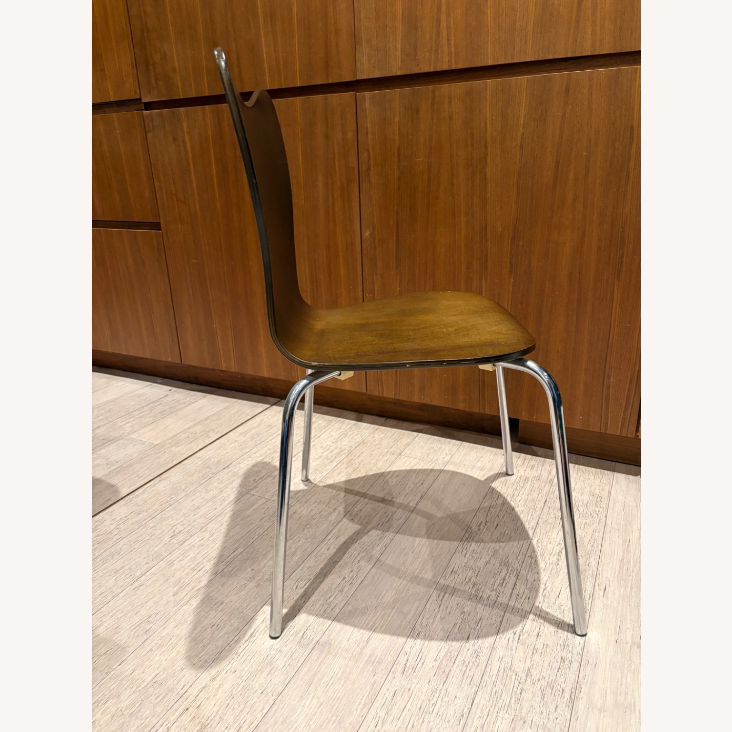 West Elm Dark Brown Bentwood Scoop Back Chair  - image-3