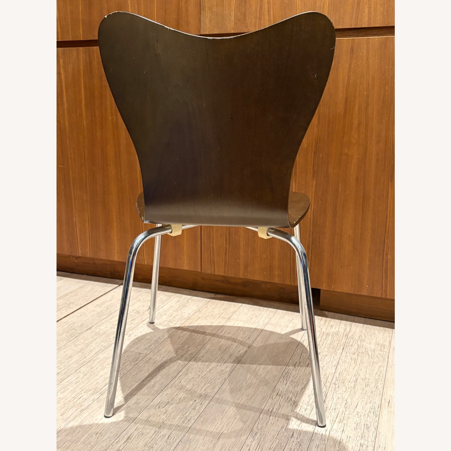 West Elm Dark Brown Bentwood Scoop Back Chair  - image-2