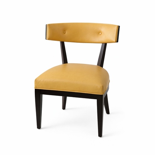 Used Bolier & Co Gold Faux Leather Accent Chair for sale on AptDeco