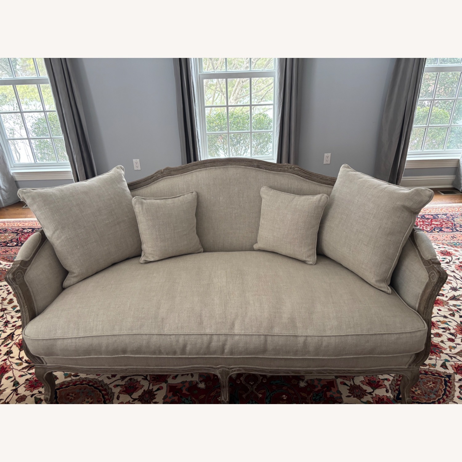 Restoration Hardware Natural Wood Bench - image-1