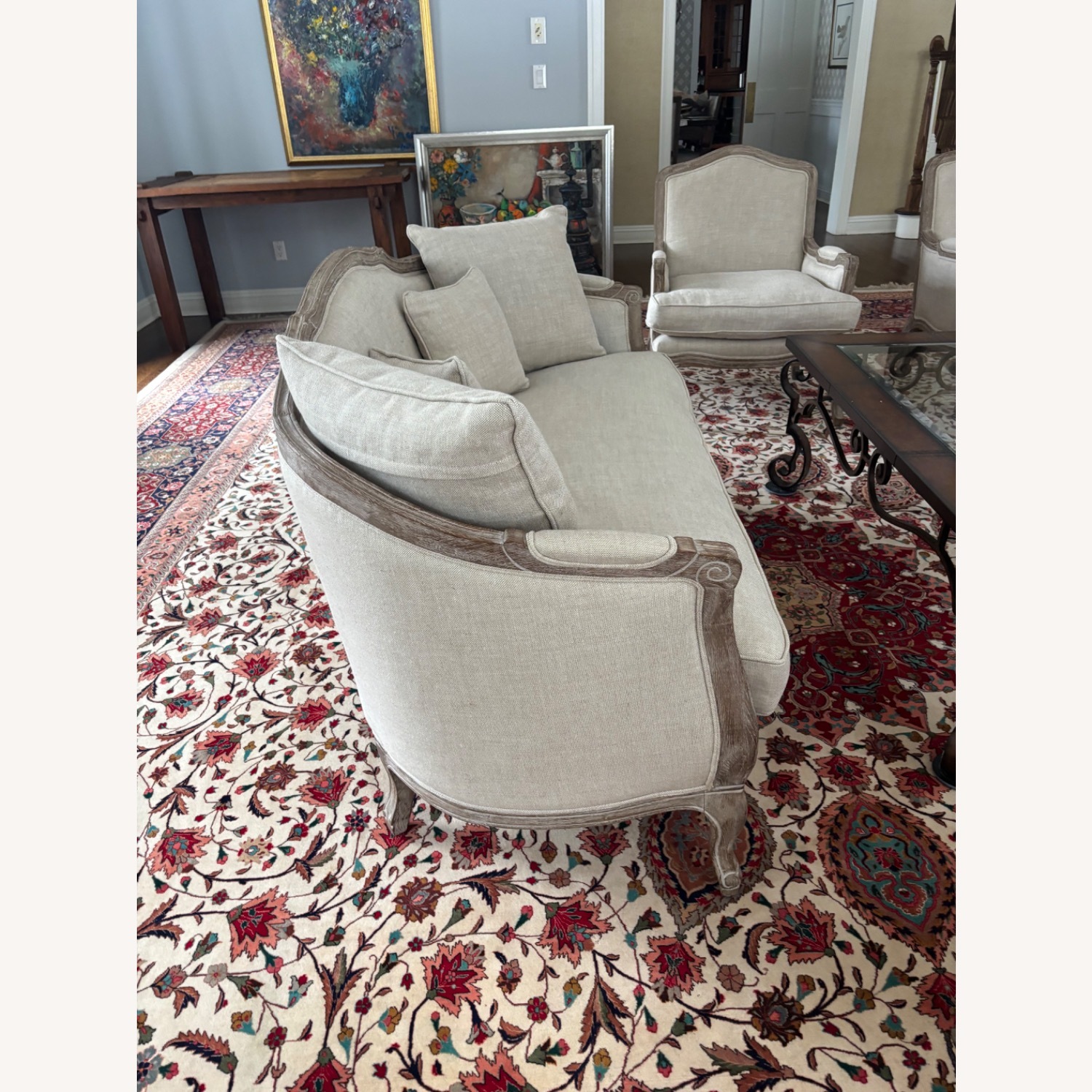 Restoration Hardware Natural Wood Bench - image-2