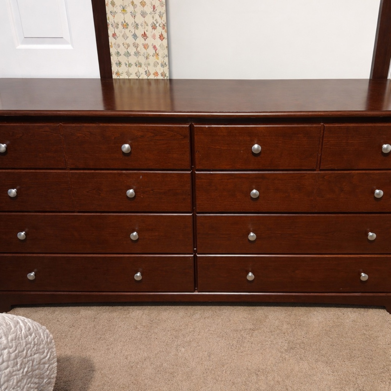 Dark Brown Wood Dresser - image-1