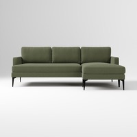 West Elm Andes 2-Piece Reversible Sectional 85"
