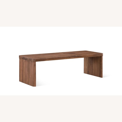 Used Form Coffee Table Dark Brown Wood Coffee Table for sale on AptDeco