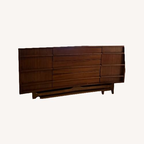 Used Dark Brown Wood Armoire for sale on AptDeco