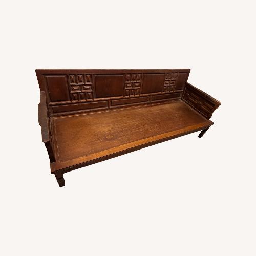 Used Brutalist Tiki Wood Futton Bed Structure for sale on AptDeco