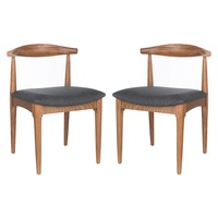 Safavieh Dark Brown Wood Dining Chairs