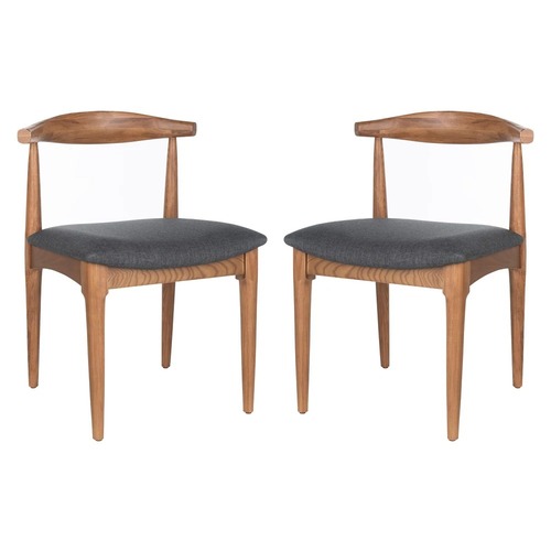 Used Safavieh Dark Brown Wood Dining Chairs for sale on AptDeco