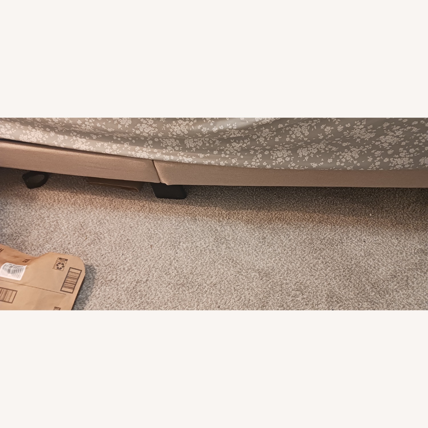 Novilla King Size Bed Frame Beige - image-2