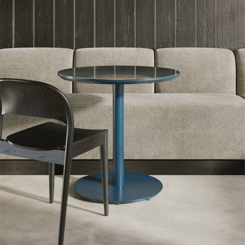 Used West Elm Blue Metal Dining Table for sale on AptDeco