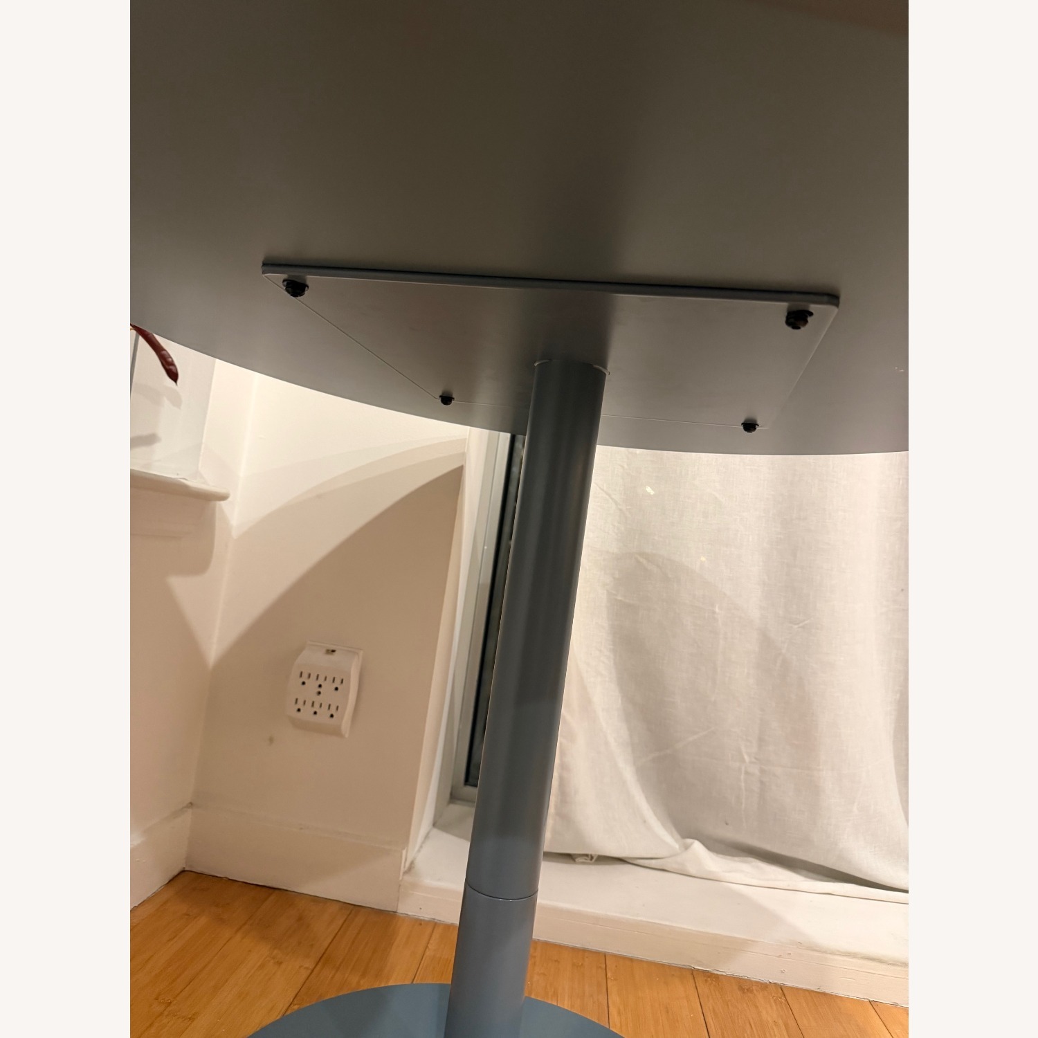 West Elm Blue Metal Dining Table - image-6