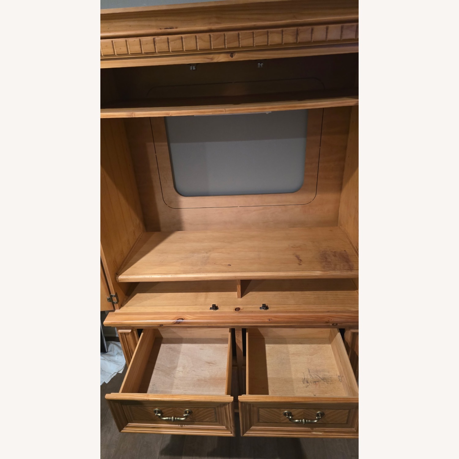 Natural Wood Armoire - image-2