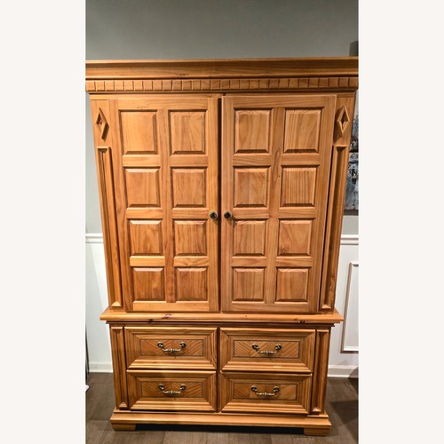 Used Natural Wood Armoire for sale on AptDeco