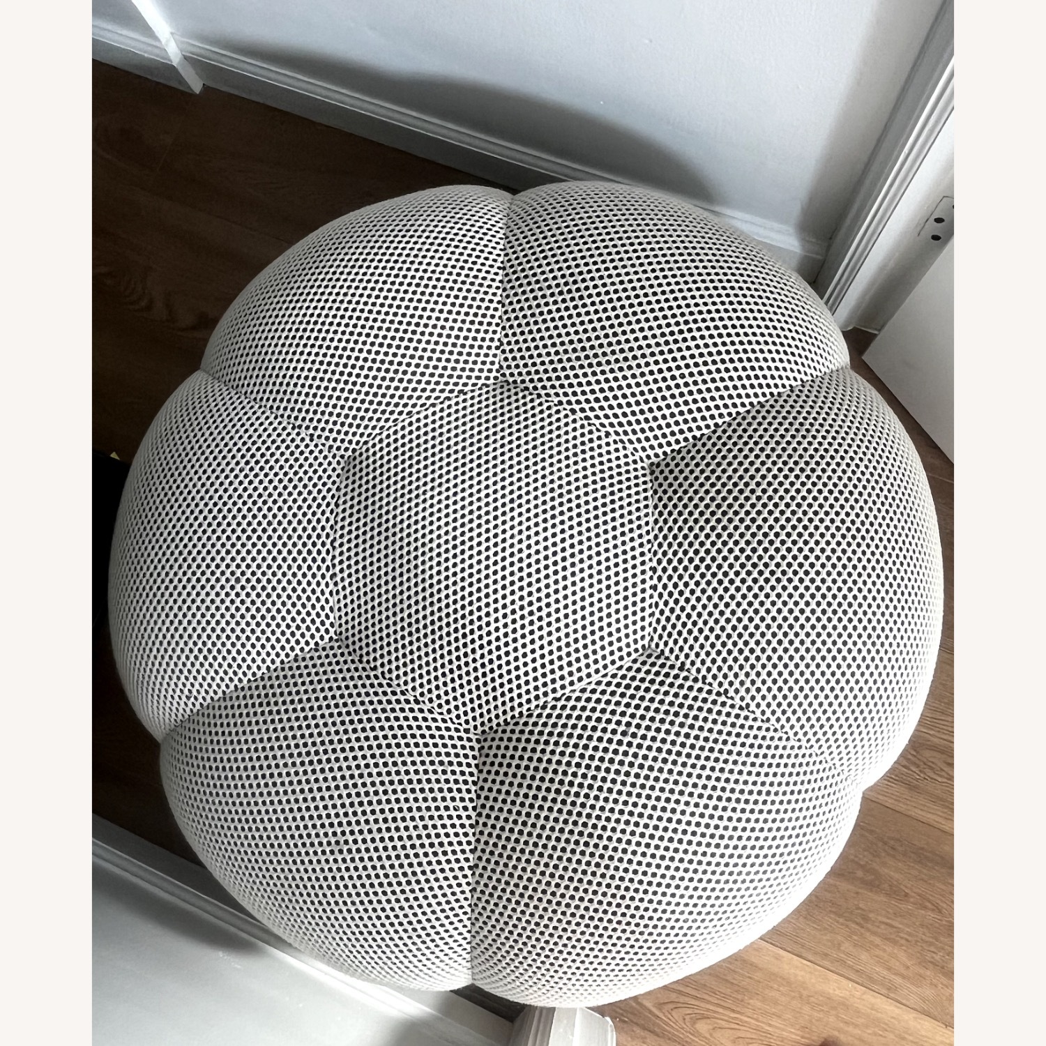 Roche Bobois Bubble White Fabric Ottoman - image-1