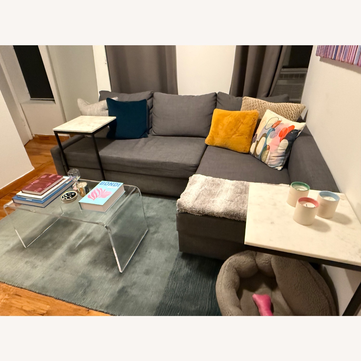 IKEA Friheten Dark Gray Fabric Sleeper Sofa - image-2