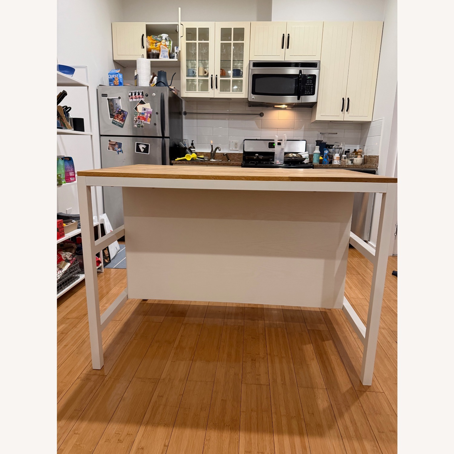 West Elm Natural Wood Kitchen Island - image-5