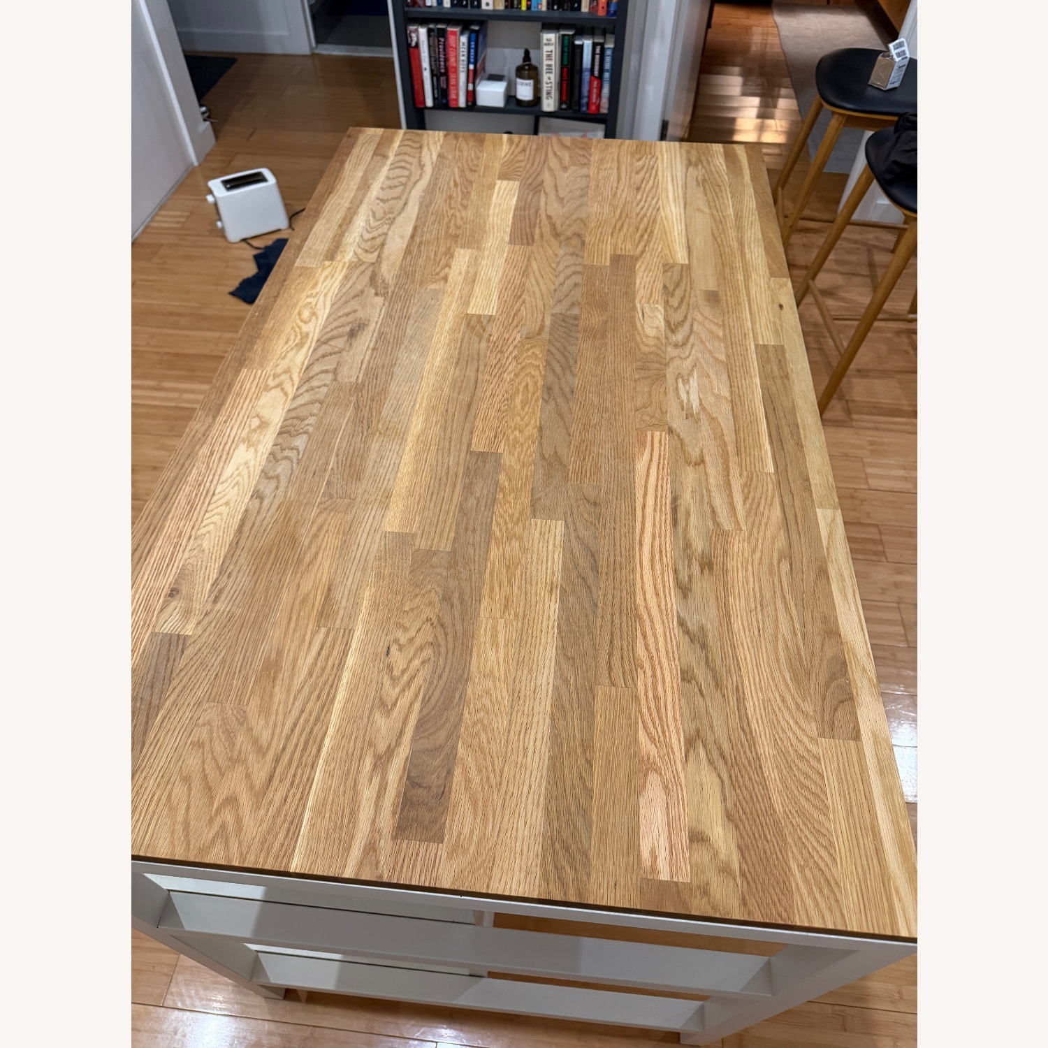 West Elm Natural Wood Kitchen Island - image-7