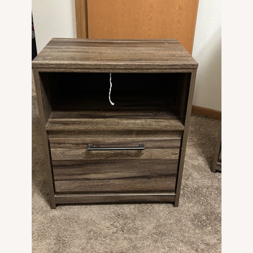 Used Dark Brown Wood Headboard for sale on AptDeco