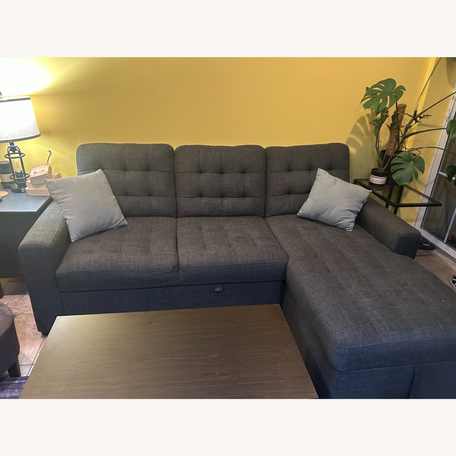 Raymour & Flanigan Dark Gray 2 Piece Sectional - image-2
