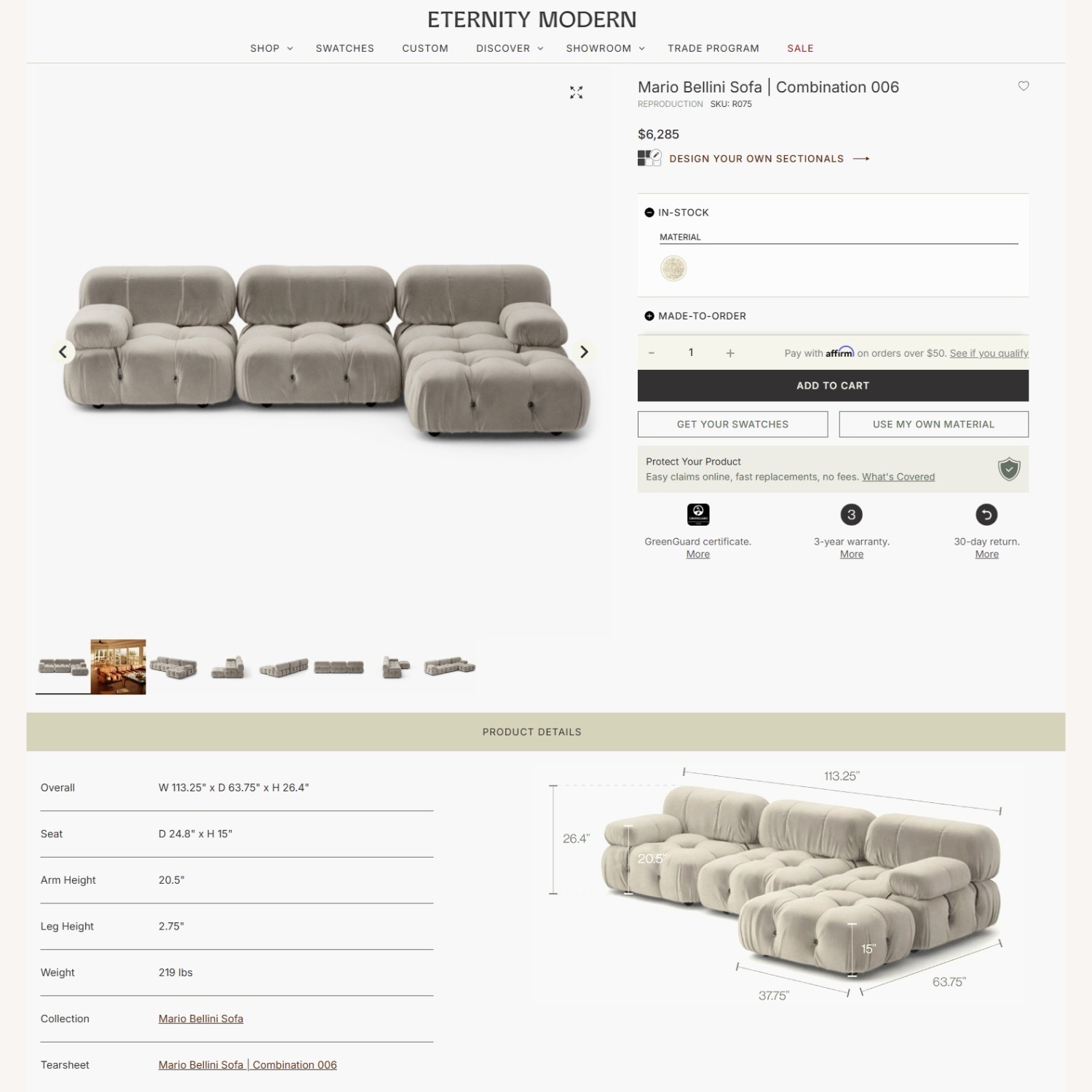 Mario Bellini Eternity Modern Sofa - image-3