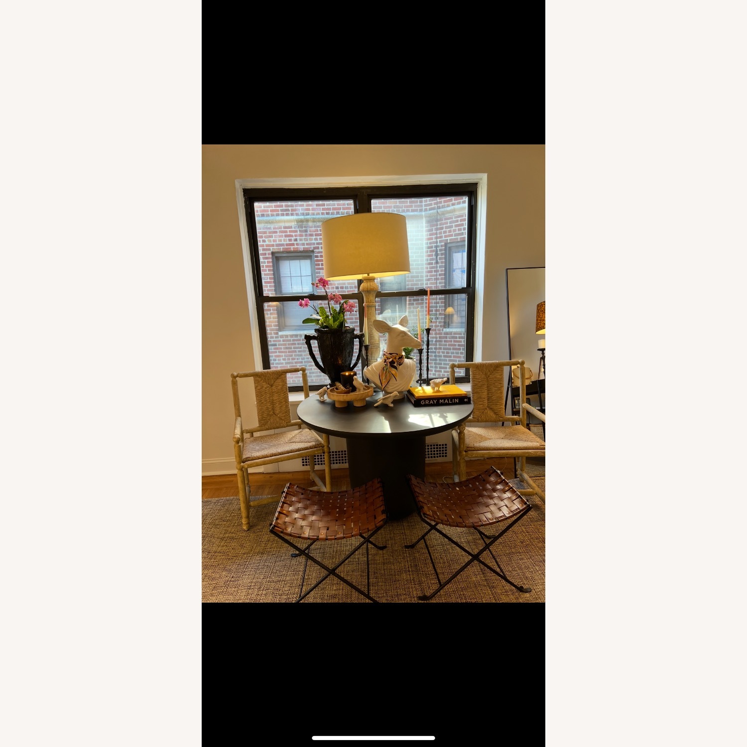 CB2 Black Concrete Dining Table - image-1