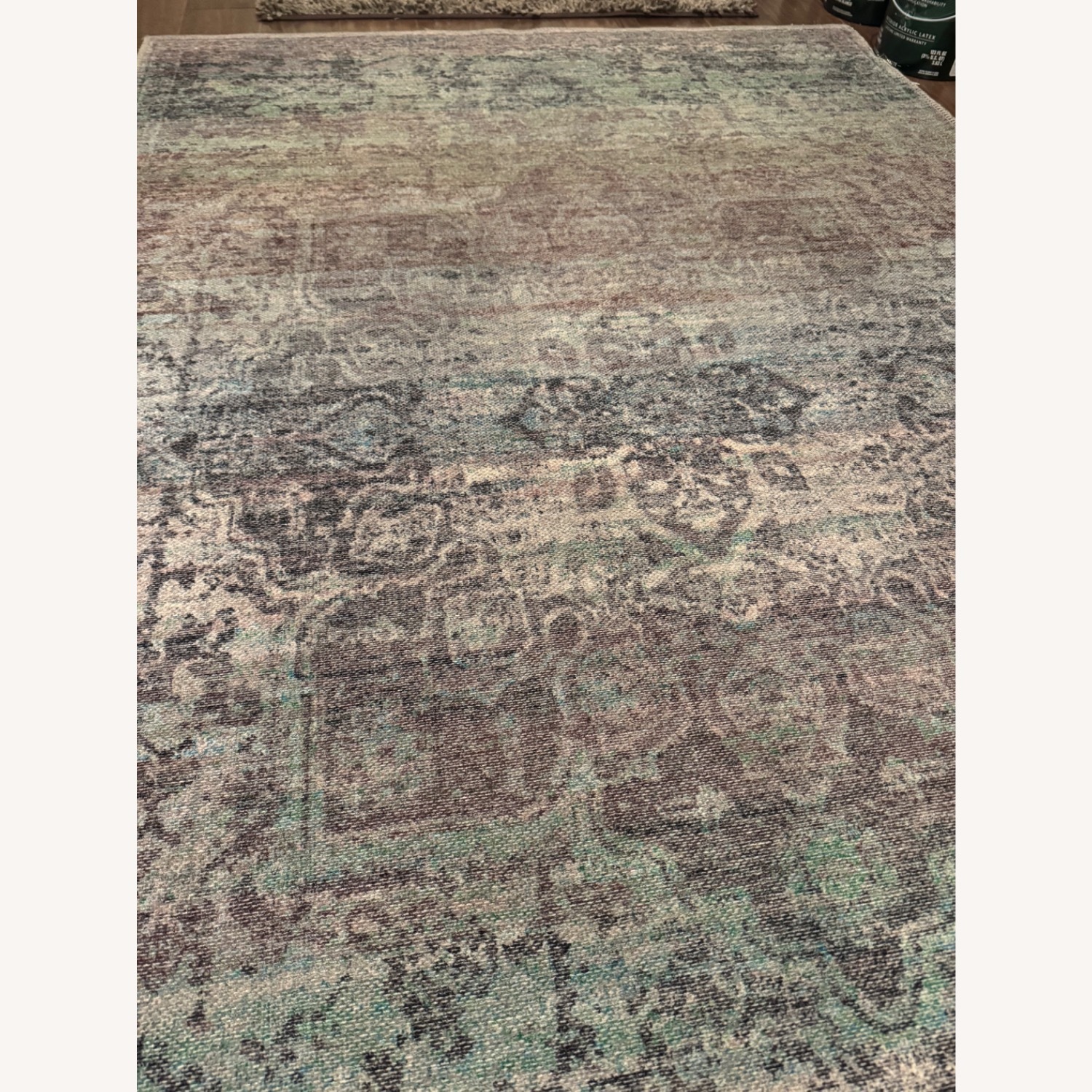 Blue Green Washable Francesca Rug 4x6 - image-4