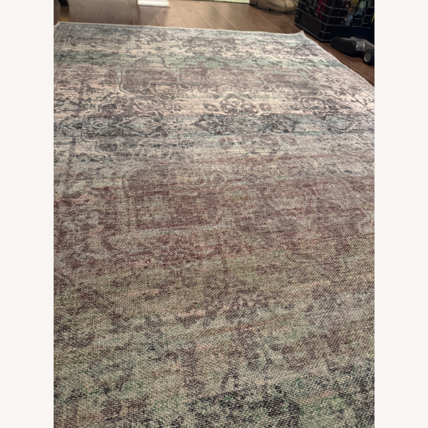 Blue Green Washable Francesca Rug 4x6 - image-2