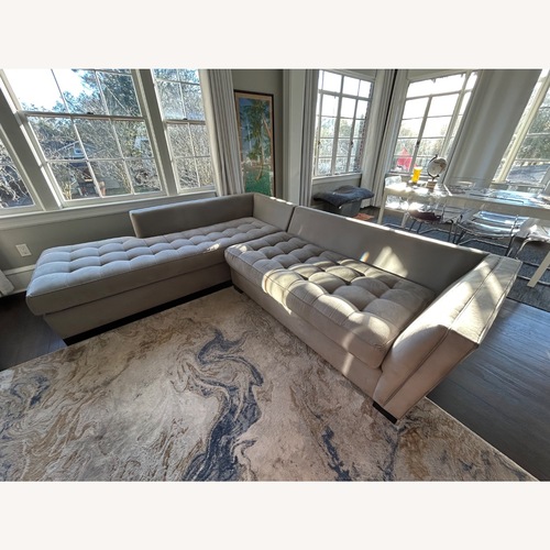 Used Rooms To Go Light Gray 2 Piece Sectional for sale on AptDeco