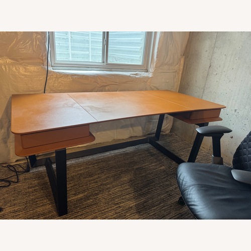 Used Poltrona Frau Light Brown Leather Desk for sale on AptDeco