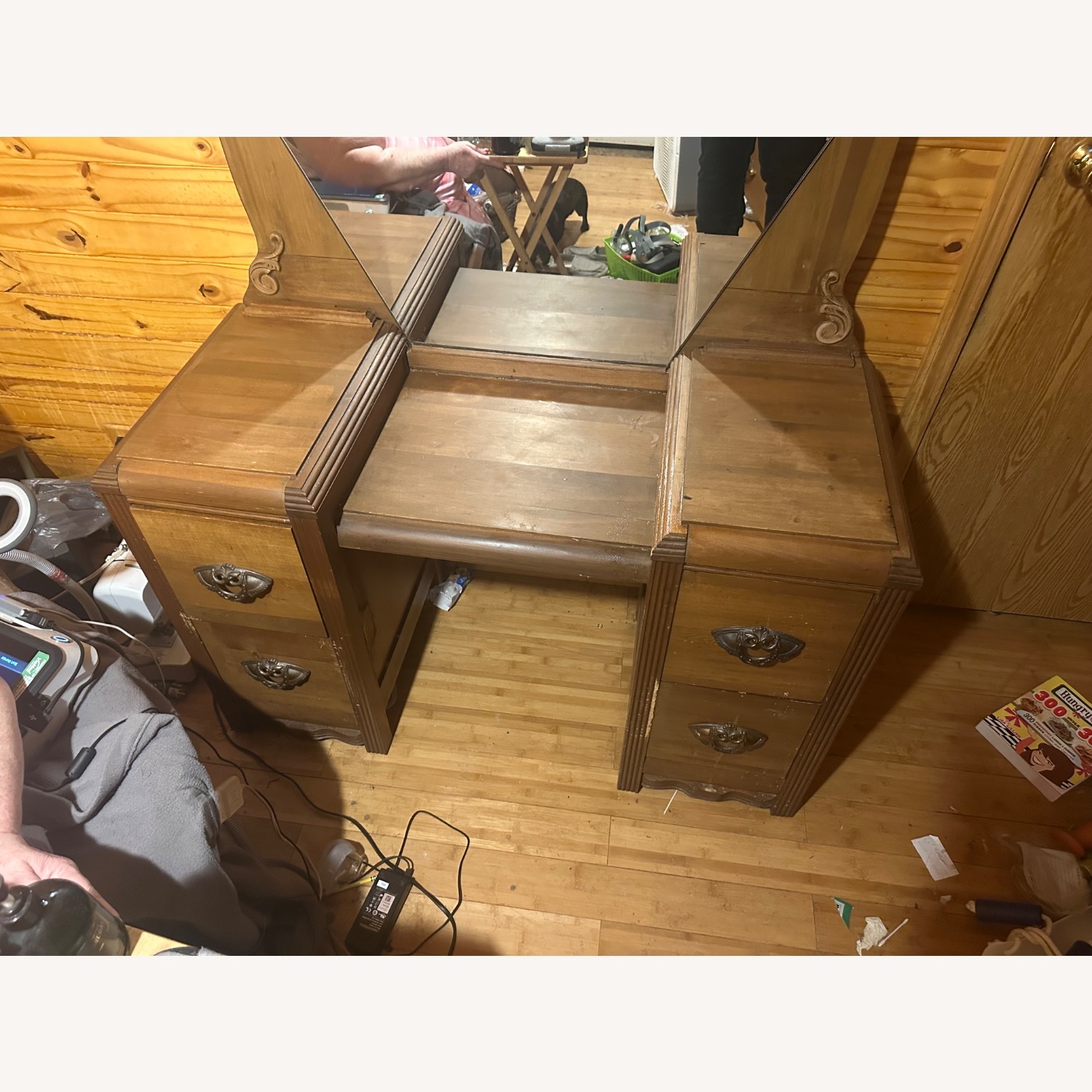 1930's Art Deco Waterfall Vanity - image-0