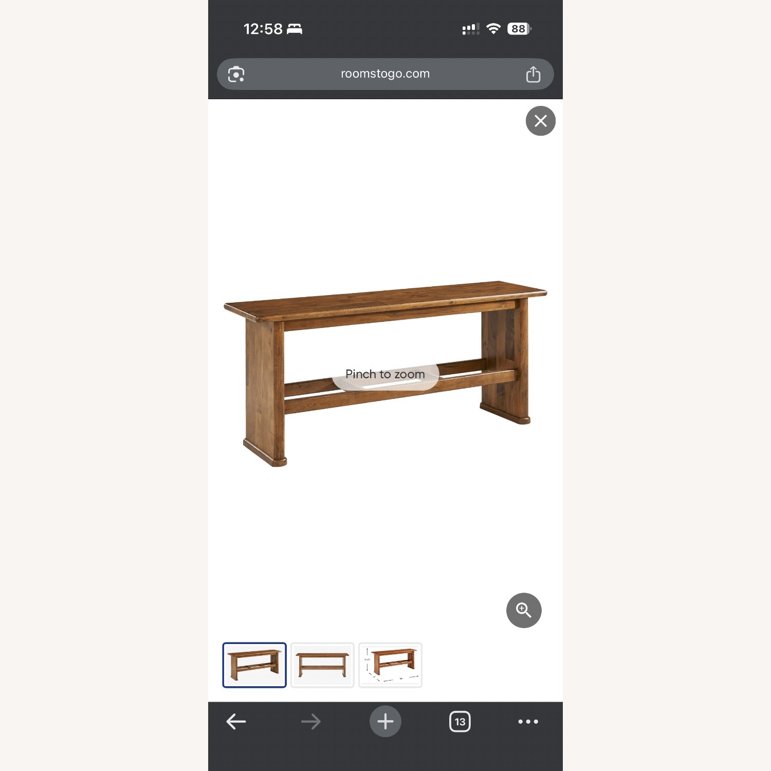 Rooms To Go  Light Brown Bench - image-1