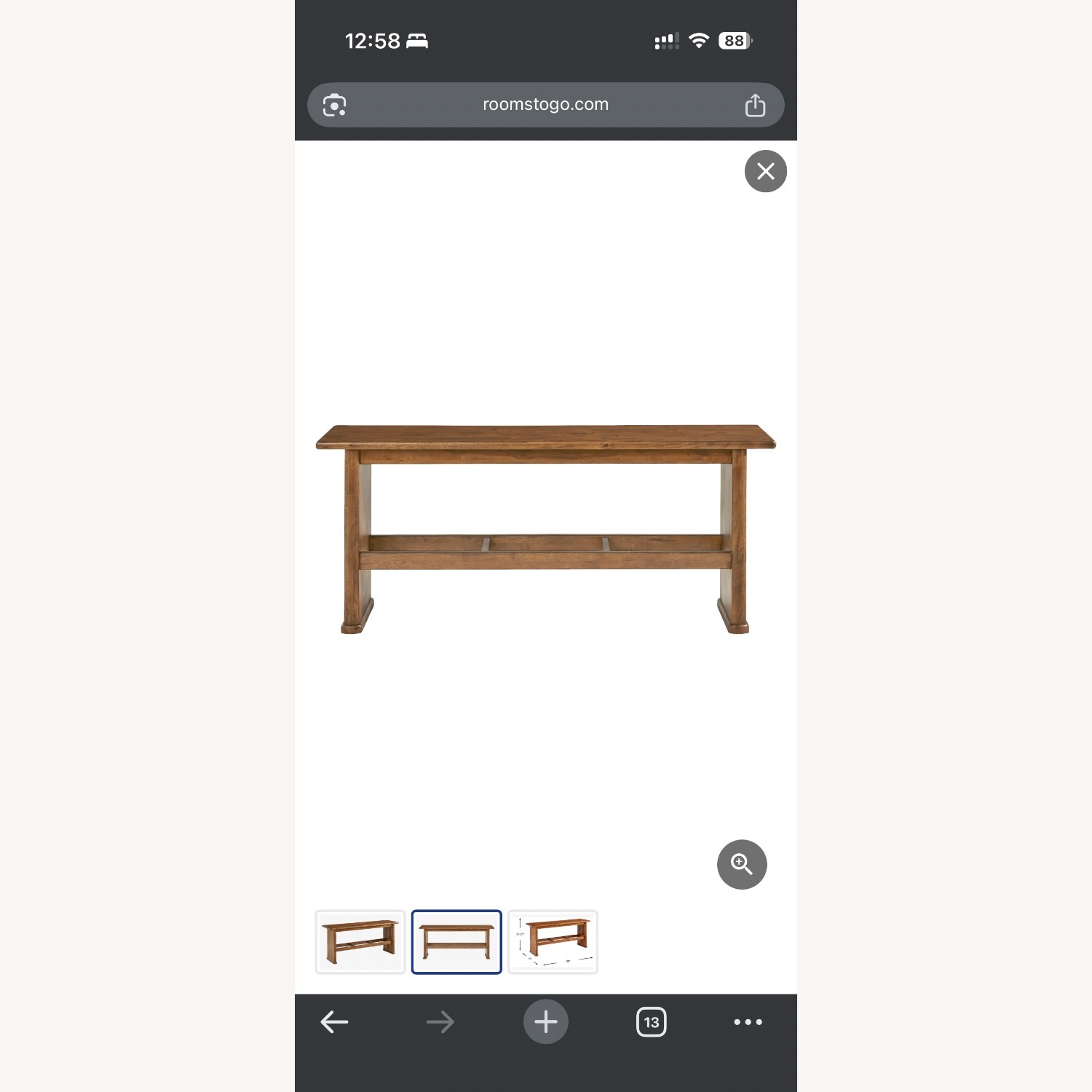 Rooms To Go  Light Brown Bench - image-2