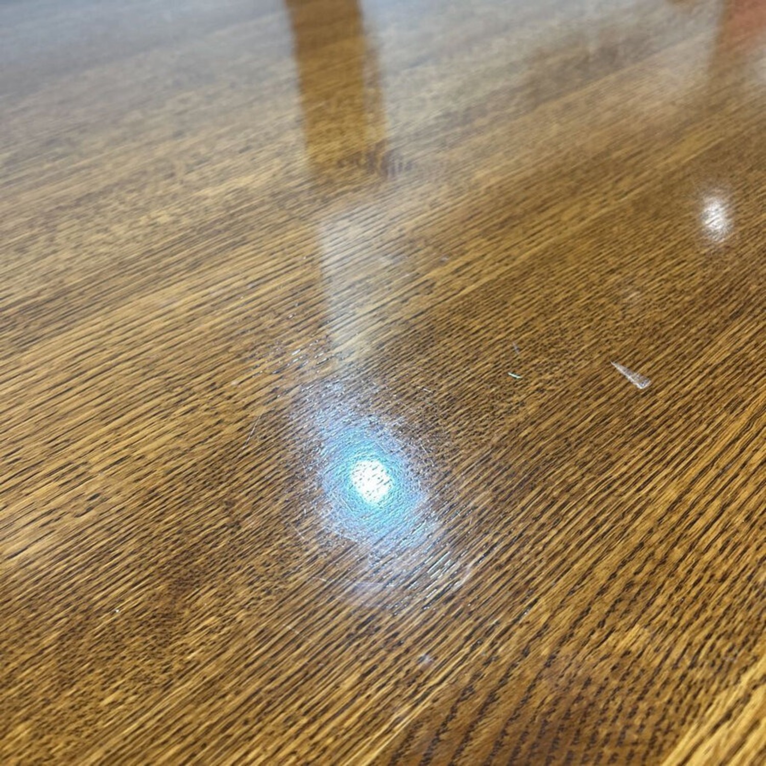 Mission Style Oak w Two 11.5" Leaves Dining Table - image-3