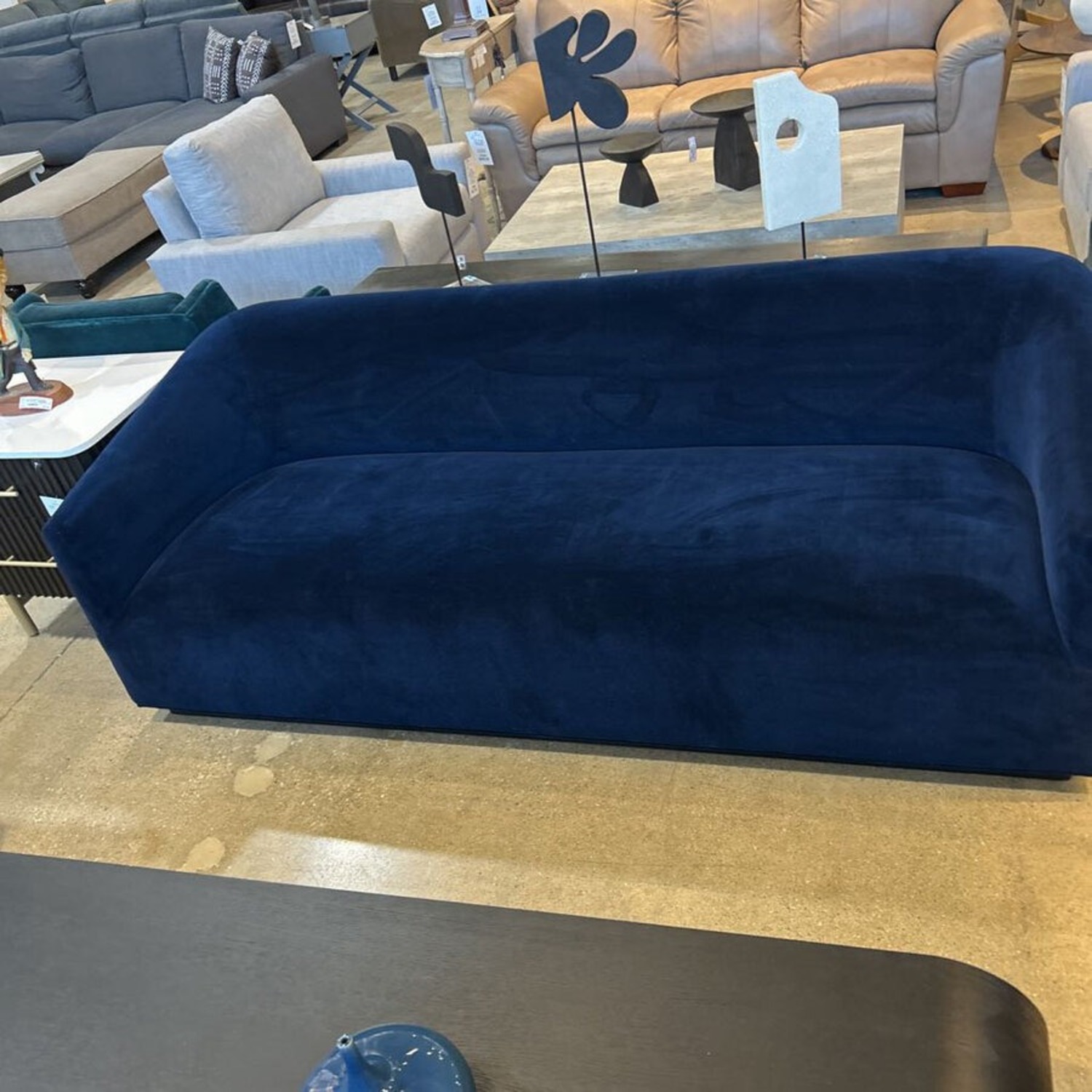 Restoration Hardware Italian Shelter Curved Arm Sofa - image-1