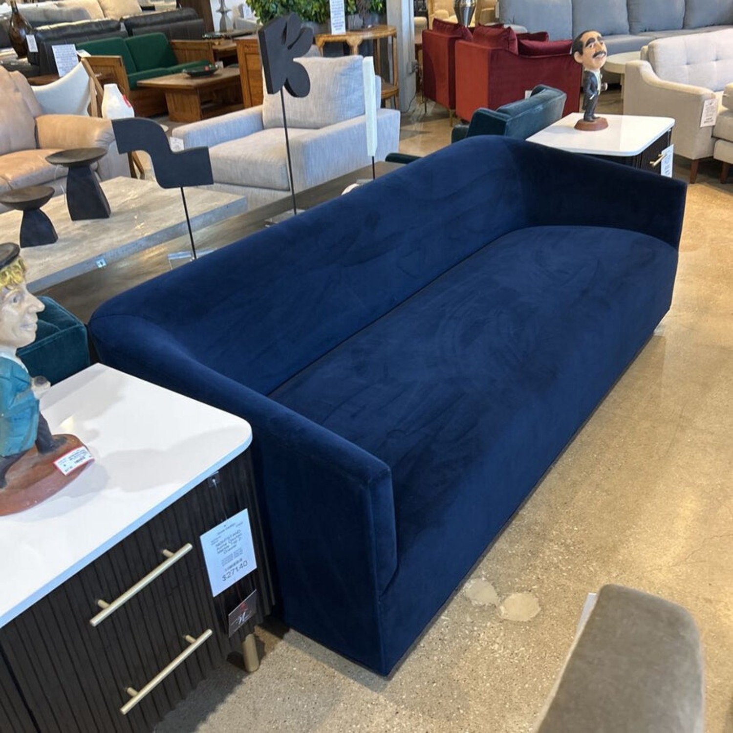 Restoration Hardware Italian Shelter Curved Arm Sofa - image-2