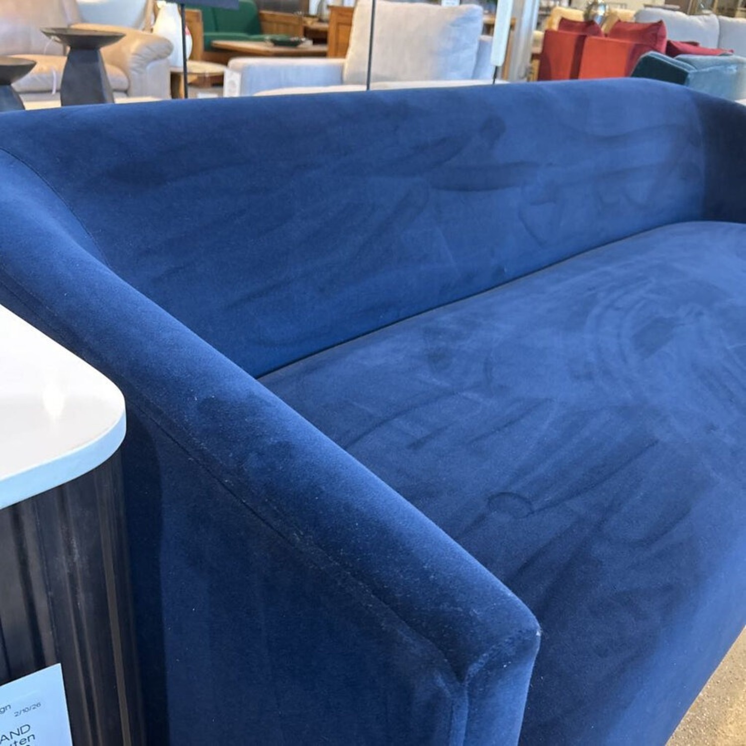 Restoration Hardware Italian Shelter Curved Arm Sofa - image-4