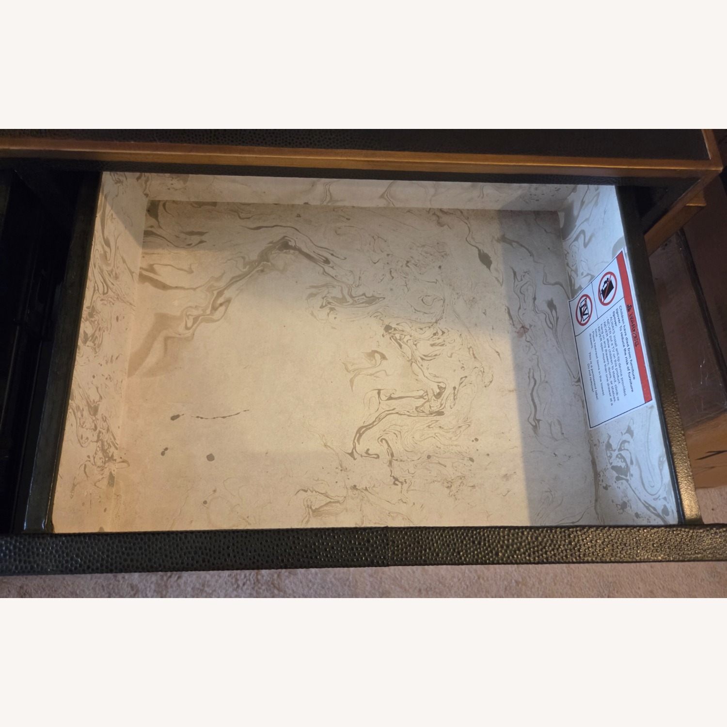 Sarreid Limited Shagreen Leaf Green Console Table - image-15