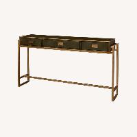 Sarreid Limited Shagreen Leaf Green Console Table