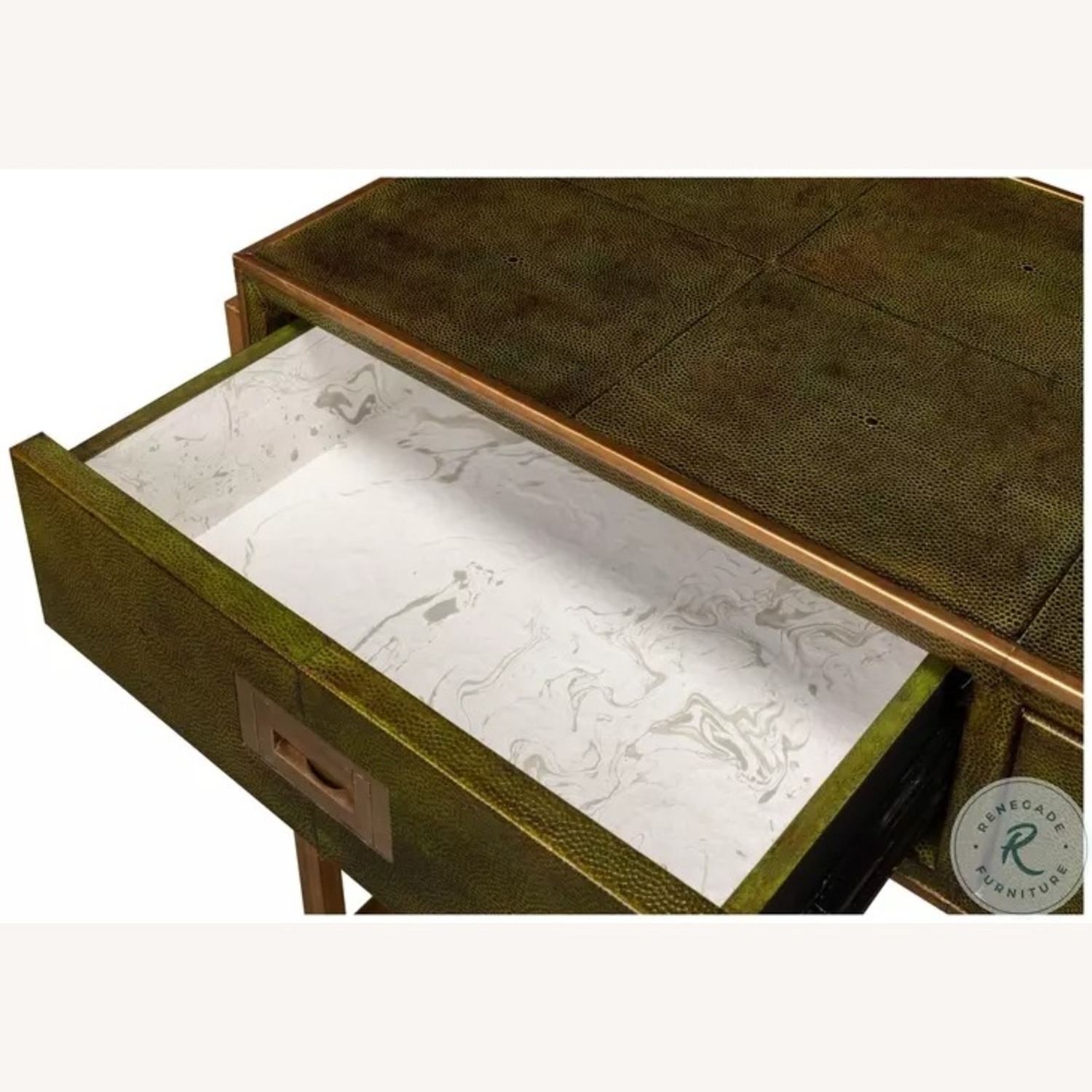 Sarreid Limited Shagreen Leaf Green Console Table - image-5