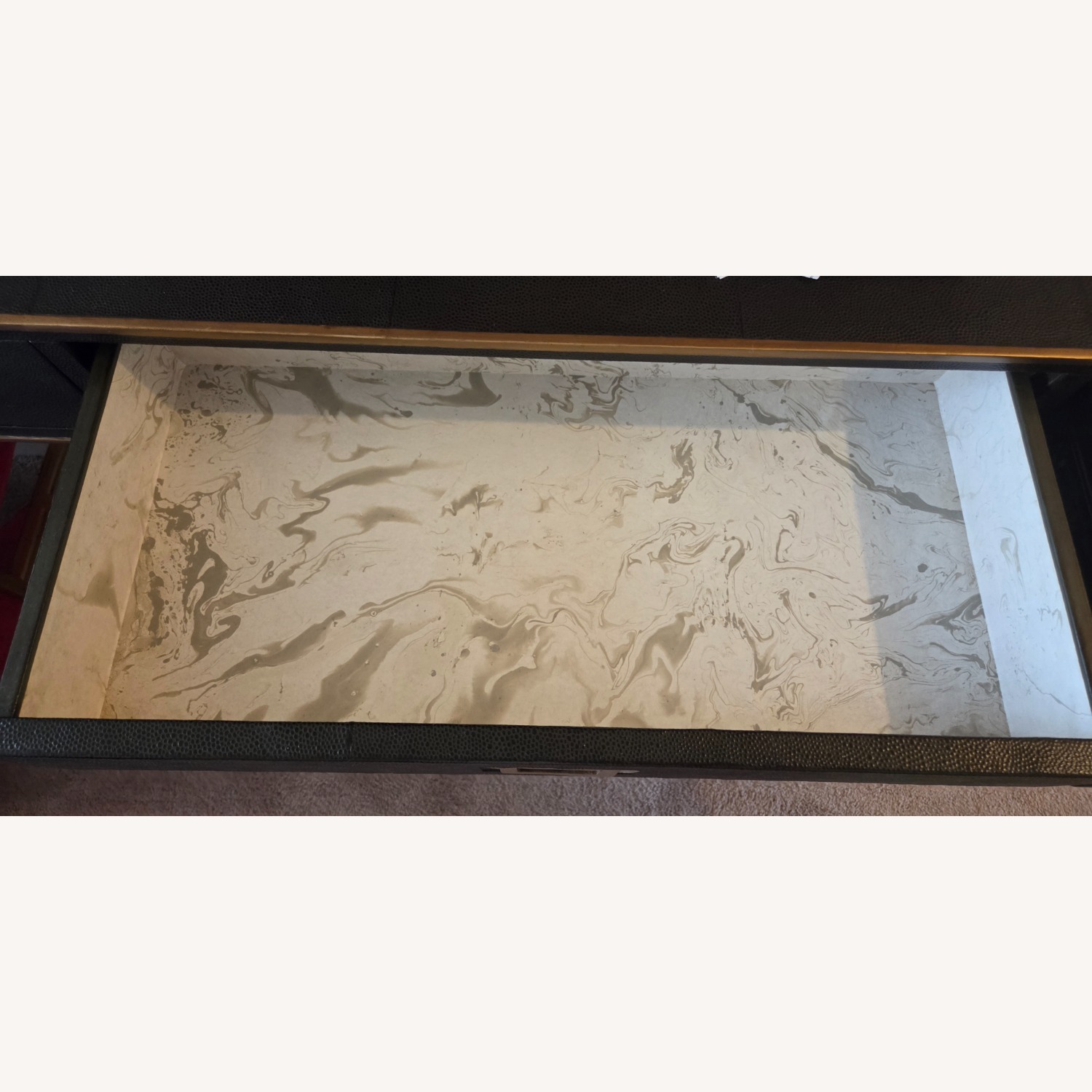 Sarreid Limited Shagreen Leaf Green Console Table - image-14