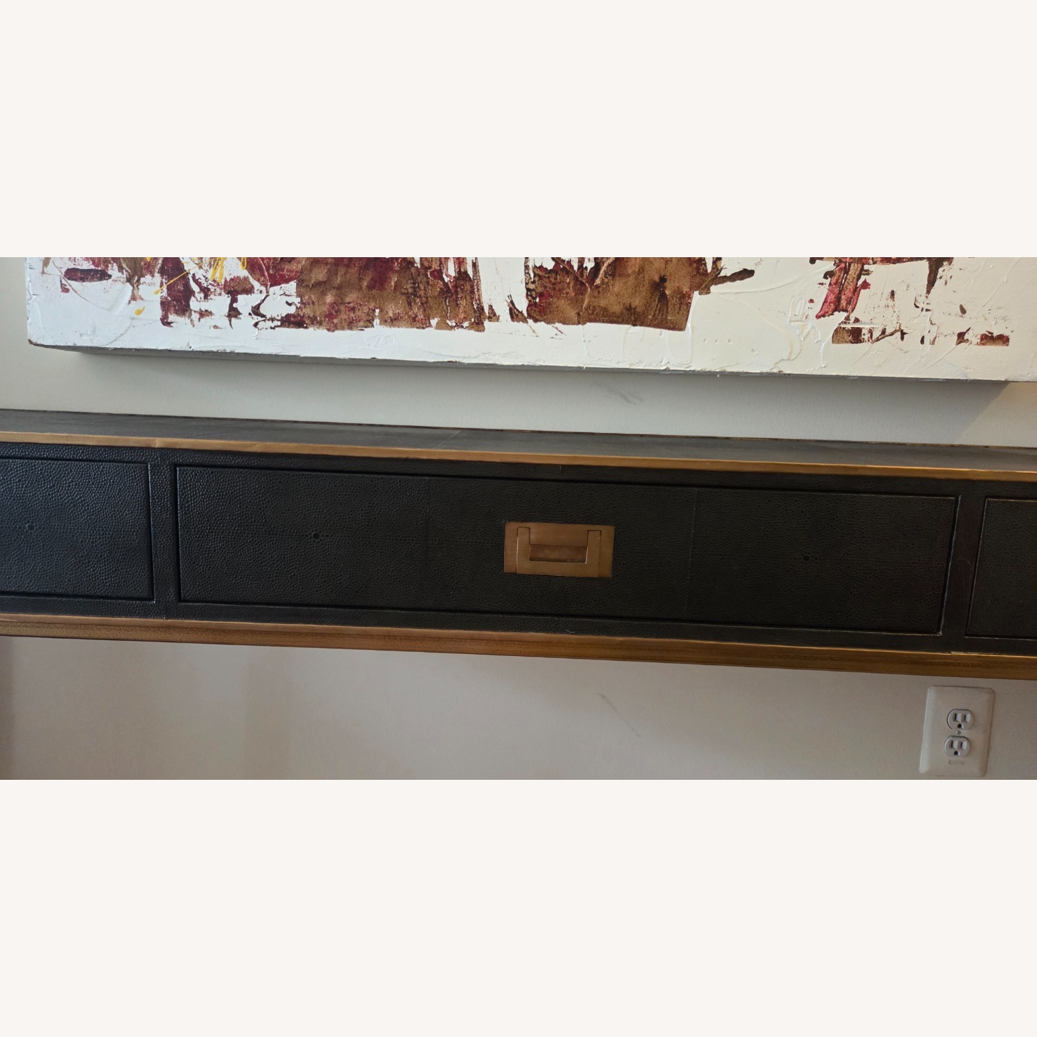 Sarreid Limited Shagreen Leaf Green Console Table - image-9