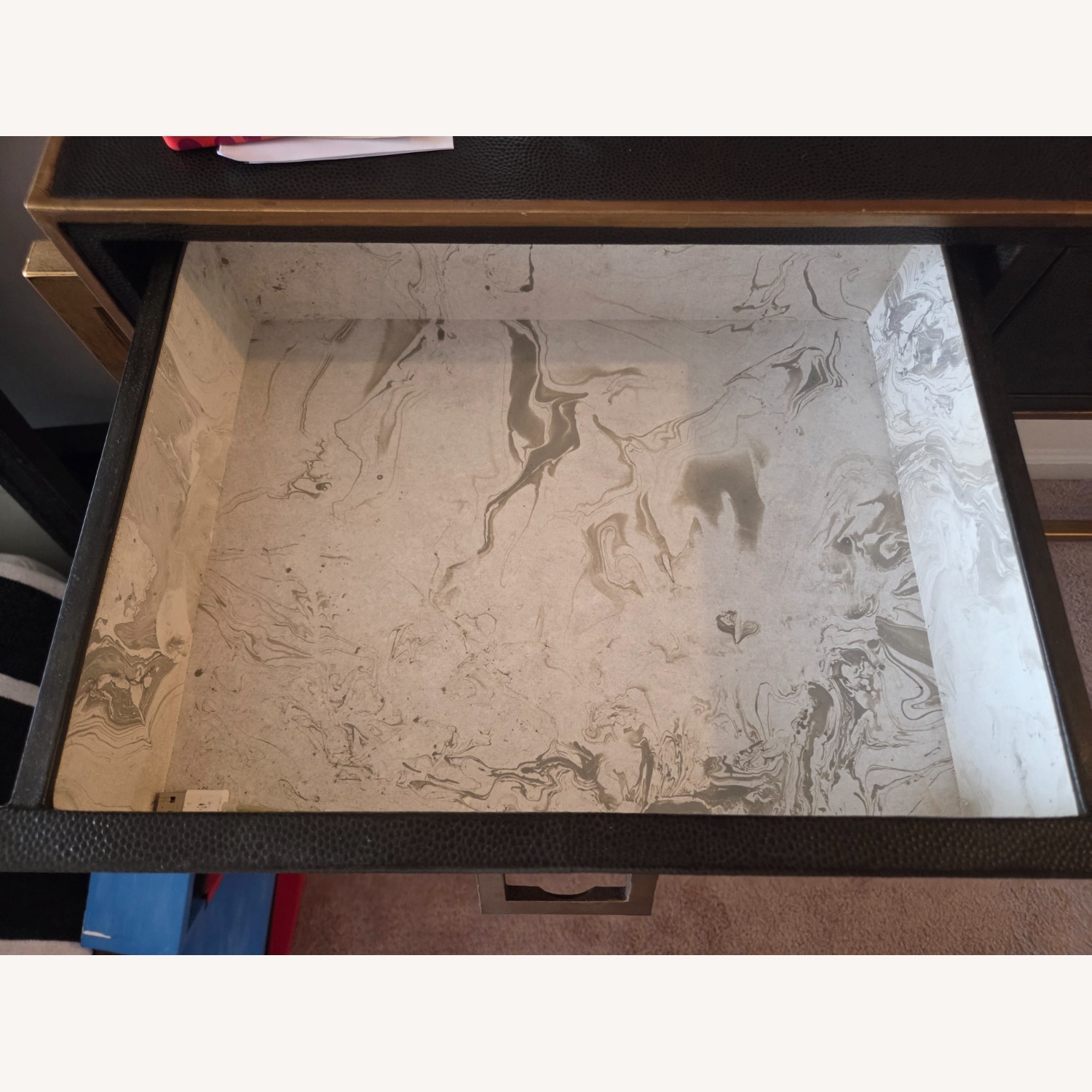 Sarreid Limited Shagreen Leaf Green Console Table - image-16