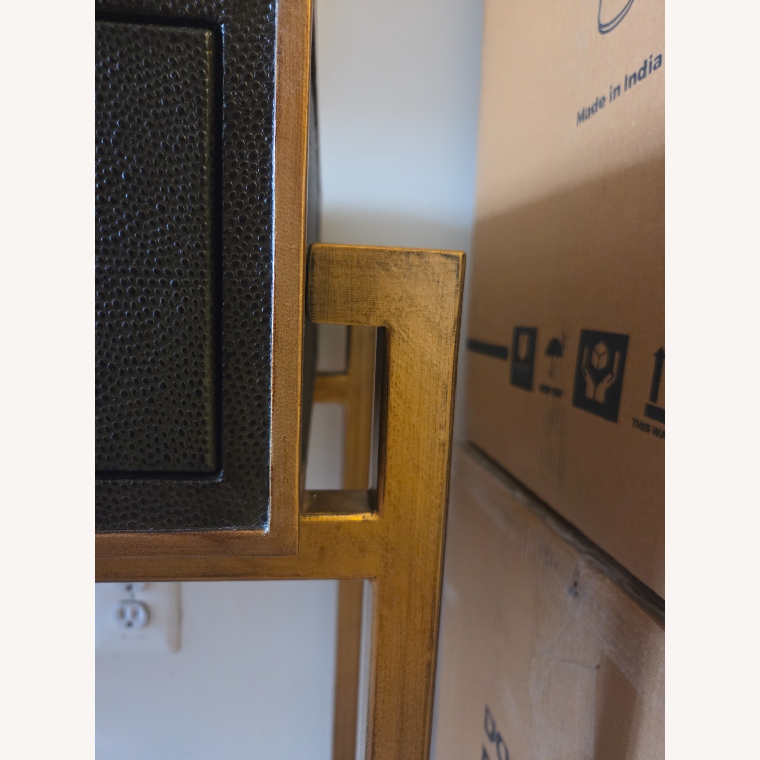 Sarreid Limited Shagreen Leaf Green Console Table - image-13