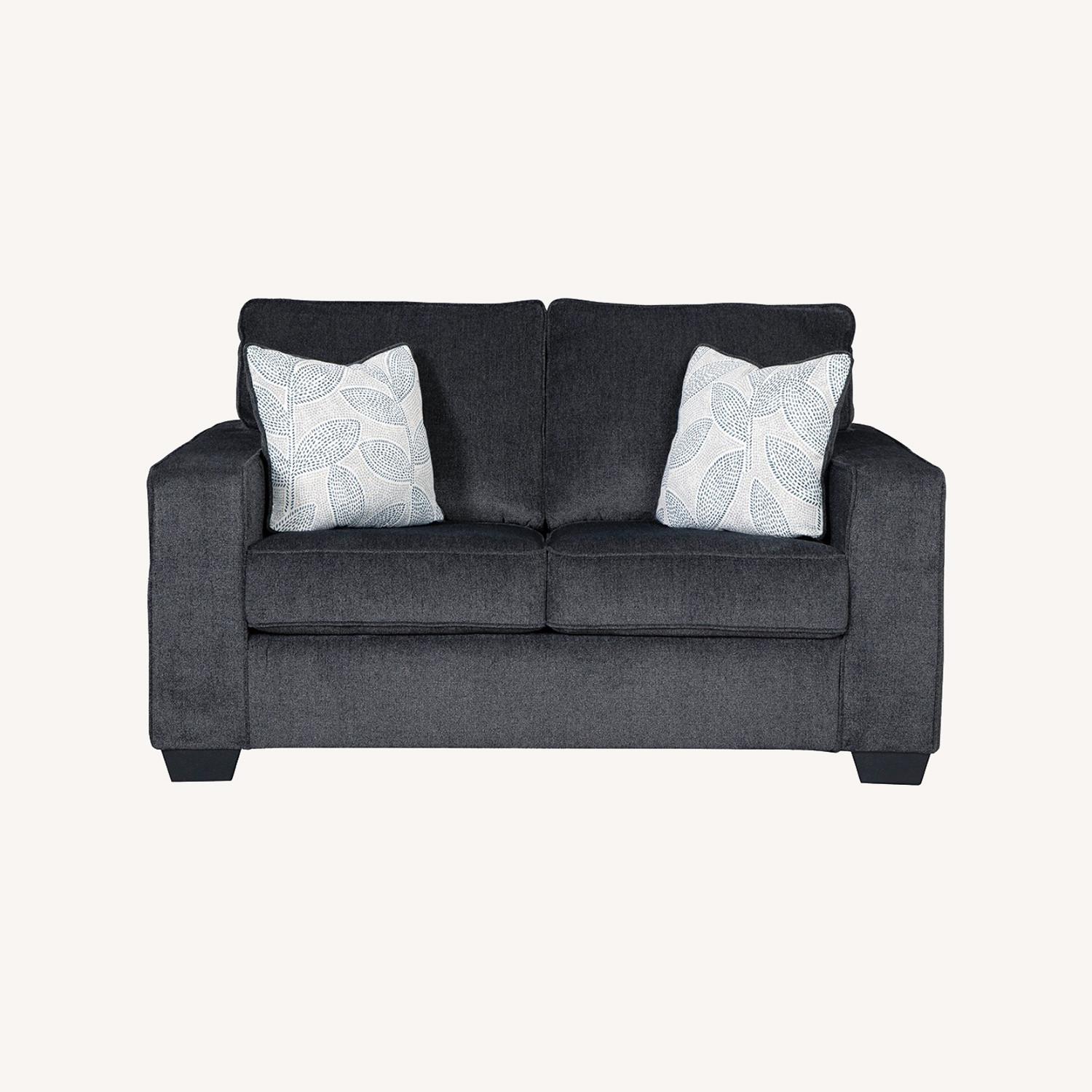 Ashley Altari Blue Loveseat - image-0