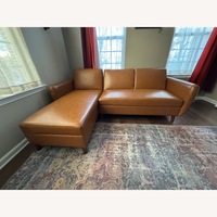 Modern Reversible Sectional in Faux Air Leather