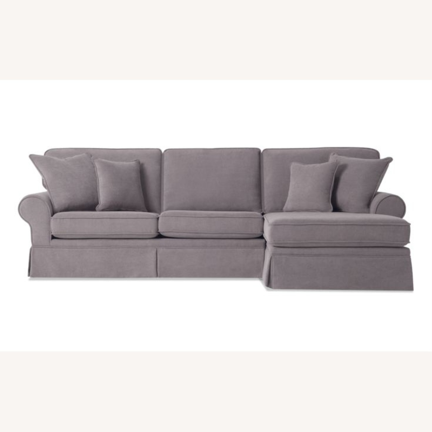 Dark Grey Couch + Ottoman - image-0